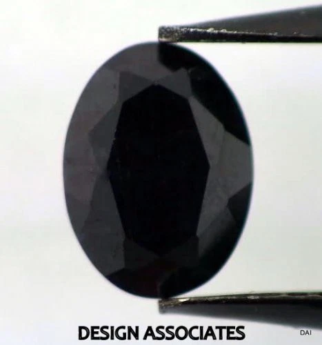 BLACK SAPPHIRE 6x4 MM OVAL CUT EARTH MINED AND TREATED CALIBRATED 2 PC SET AAA - Image 1 of 1