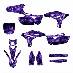 2010 2011 2012 2013 YZ250F Graphics Stickers Kit #9500 Purple Zombie Skull - Imagen 1 de 2