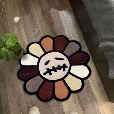 WARNA RUGS Travis Scott X Murakami Cactus Jack Inspired Flower Rug
