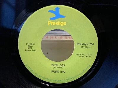 FUNK INC.-BOWLEGS/THE THRILL IS GONE/MINT- VINYL/1972 FUNK INSTRUMENTAL/MONO - Image 1 of 4