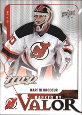 2008-09 (DEVILS) Upper Deck MVP Marked by Valor #MV1 Martin Brodeur
