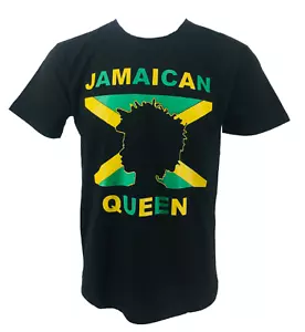 T-Shirt Jamaikanische Königin Flagge Unisex Jamaika Stolz Rastafari Reggae Vintage - Bild 1 von 5