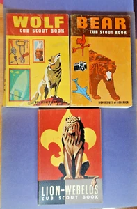 Vtg 50's 60's CUB SCOUT BOOKS WOLF BEAR LION WEBELOS HAND BOOK'S Used - Picture 1 of 14