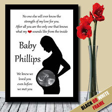 Personalised Baby Scan Photo Baby Shower Mum to Be Maternity Frame  Print  07