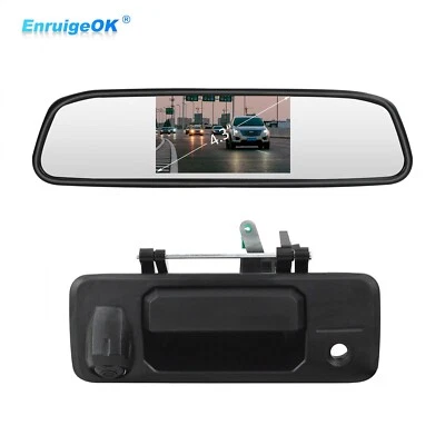 Tailgate Handle Backup Camera for Toyota Tundra 2014-2020 & 4.3'' Mirror Monitor - Image 1 of 4