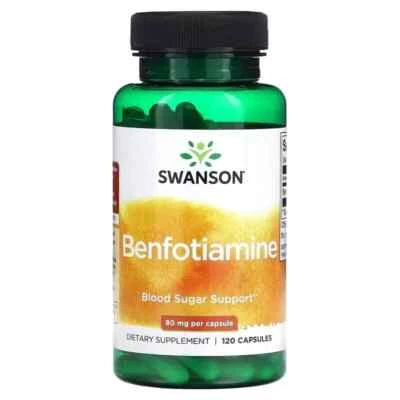 Benfotiamine Benfotiamina 80mg 120caps DIABETES FATIGA CRONICA, - Imagen 1 de 4