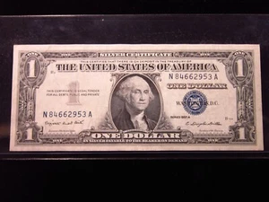 USA $1 1957 A N84662953A # SILVER Certificate Dollar BLUE Seal Money America - Picture 1 of 3