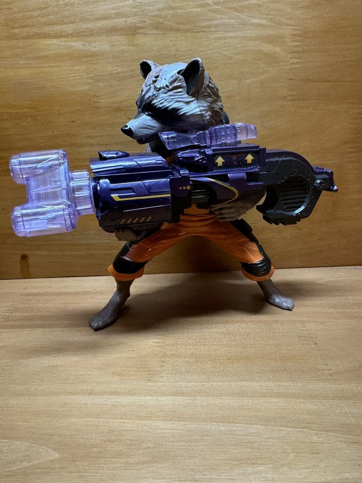 Big Blastin Rocket Raccoon 2014 Guardians of The Galaxy Large Figure WORKS - Image 1 of 4