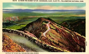 Postal de la cumbre del Monte Washburn Parque Nacional de Yellowstone Wyoming - Imagen 1 de 2