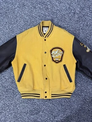 Vintage Pageboy Varsity Jacket Full Zip Leather Sleeve Size M ✅ - Image 1 of 4