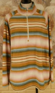 NUEVO CON ETIQUETAS SUÉTER EDDIE BAUER CREMALLERA FRONTAL PARCIAL 1X CAMISA TOP POLIÉSTER SUAVE CÁLIDO - Imagen 1 de 3