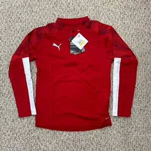 Puma Cup Training 1/4 Zip Top Jr Red Sz M (9-10y) $60 Drycell - Picture 1 of 6