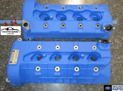 Ford GT GT40 2005,2006 superdeportivo de fábrica OEM cubiertas de válvula azules 05/06 con emblema Foto 1 de 2