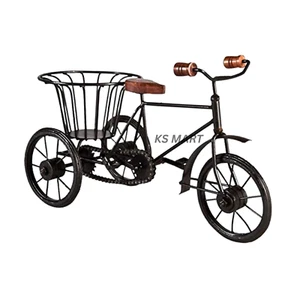 KS MART Rickshaw Cycle | Metal Flower Pot Holder |  Decorative Showpiece - Picture 1 of 7