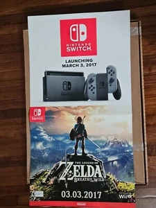 HUGE POSTER Legend Of Zelda Breath Of The Wild / Nintendo Switch Launch Display - Picture 1 of 2