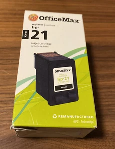 Office Max (HP 21) Replaces C9351AN Inkjet Cartridge Black new - Picture 1 of 5