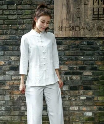 Men CottonTai Chi Uniforms Chinese Kung Fu Martial art Clothing Tang fu suit - Image 1 of 4