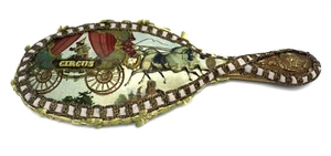 Old Hand Mirror With Crystal By Michal Negrin Beautiful Mirror #33# - Picture 1 of 12