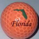 1 Florida Orange Crystal FL Logo Used Golf Ball K-12-3