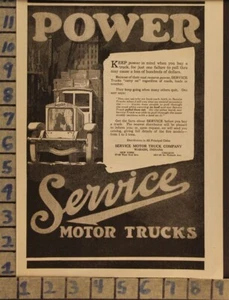 1919 SERVICE TRUCK WABASH INDIANA CAR AUTO MOTOR VINTAGE AD ZB15 - Picture 1 of 1