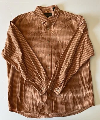 Timberland Men's Shirt XL Button Up Orange Plaid Long Sleeve - Image 1 of 4
