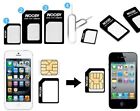 4 IN 1 PACK NANO TO MICRO & STANDARD SIM CARD ADAPTOR FOR VARIOUS MOBILE PHONES