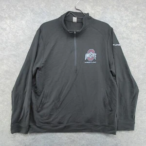 Ohio State Buckeyes Wrestling Shirt Mens Large Black OSU Rudis Pullover 1/4 Zip - Picture 1 of 16