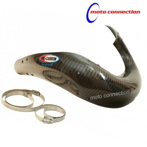 PRO CARBON FRONT EXHAUST EXPANSION PIPE PROTECTOR GUARD KTM EXC 250 TPI 2023 - Picture 1 of 5