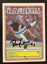 RAY GUY Oakland Raiders Autographed Signed Football Card