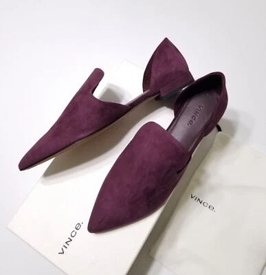 Nuevo en Caja Mocasín Plano Vince Damris Gamuza Cuero en Burdeos Oscuro Talla 8.5, 9 $295 Foto 1 de 4