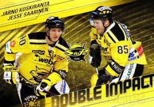 2011-12 Finnish Cardset Double Impact #10 Jarno Koskiranta, Jesse Saarinen
