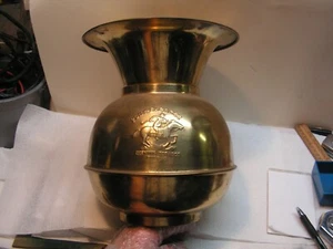 Spittoon Pony Express Chewing Tobacco Cut Plug Brass 10 1/4" Tall Weighted Base - Picture 1 of 24