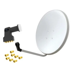 60cm Sat Anlage Digitale Octo LNB 8 Teilnehmer Schüssel Antenne Spiegel 4K HD - Bild 1 von 8
