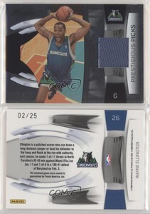 2009-10 Prestige Prestigious Picks Black Materials /25 Wayne Ellington Rookie RC