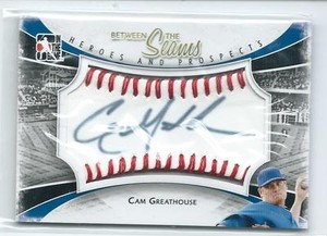 2011 ITG Heroes & Prospects Cam Greathouse Between the Seams AUTO AUTOGRAPH RC