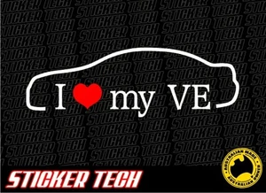 I LOVE (HEART) MY VE PEGATINA CALCOMANÍA TRAJES HOLDEN COMMODORE SS V8 HSV SEDÁN - Imagen 1 de 2