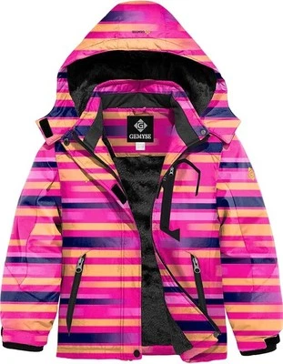 NUEVO CON ETIQUETAS GEMYSE NIÑA IMPERMEABLE A PRUEBA DE VIENTO ESQUÍ NIEVE CHAQUETA POLAR TALLA 14-16 Foto 1 de 4