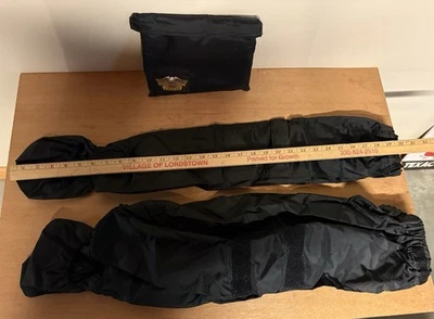 Harley Davidson черный нейлона ноги грелки размер 30» W/боковой карман новый в HD мешок - Изображение 1 из 4