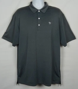 Dunning Golf Polo Shirt Mens XL Gray Short Sleeve Striped Logo Coolmax Stretch - Picture 1 of 11
