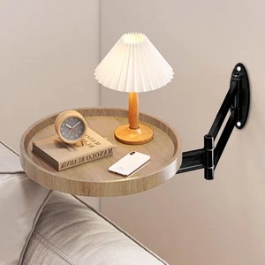 Wall Mounted Folding Table Small Folding Desk Round Foldable Wall Table with ... - Picture 1 of 7
