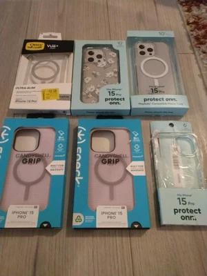 Iphone 15 Pro Case Lot Speck Onn Otter Box 6 Pieces NEW - Image 1 of 4
