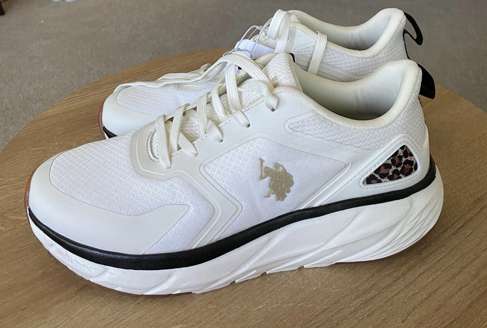 U.S. Polo Assn. Zapatillas deportivas informales blancas para mujer talla 9M Foto 1 de 4