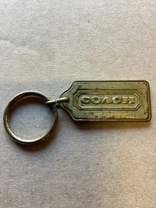 Coach Vintage Gold Metall Logo Platte Anhänger Taschenanhänger Schlüsselring Kette Anhänger 💛 - Bild 1 von 3