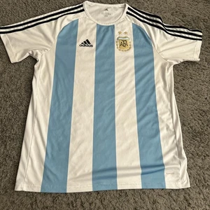 Adidas Argentina Soccer Football Home Jersey Men’s L Climalite 2017 2018 - Picture 1 of 9
