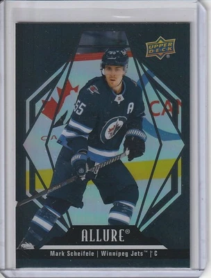 Mark Scheifele Winnipeg Jets 2022-23 Upper Deck Allure Black Rainbow 51 - Image 1 of 2