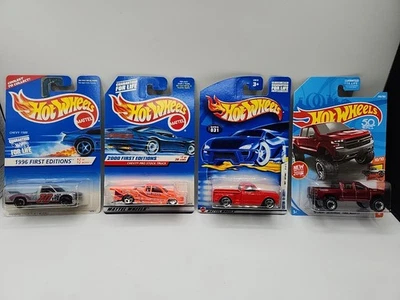Lote de camionetas Chevy Hot Wheels primeras ediciones 1500 69 personalizadas 19 Silverado Pro Stock Foto 1 de 4