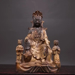 Treasure Pure Copper, Mud, Gold Buddha Statue, Boy and Girl, Guanyin Bodhisattva - Picture 1 of 9