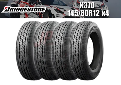 BRIDGESTONE K370 145/80R12 Durable Summer Tire for Light Truck Mini Truck JDM - Image 1 of 4