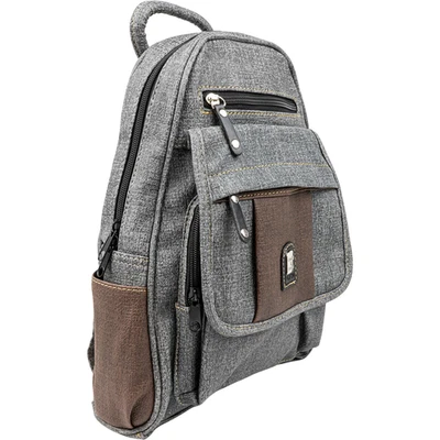CHARM & SHAPE Damen Rucksack Cityrucksack Grau Wasserabweisend Praktisch Klein statt Tasche