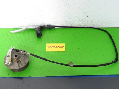 1998 Kawasaki KX60 kx 60 OEM FRONT BRAKE DRUM  housing with cable LEVER GOOD - Image 1 of 4